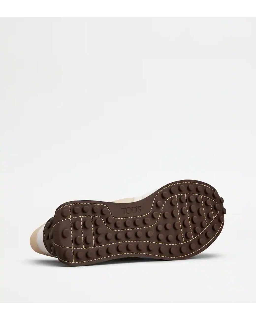 Tod's White Round-Toe Lace-Up Sneakers