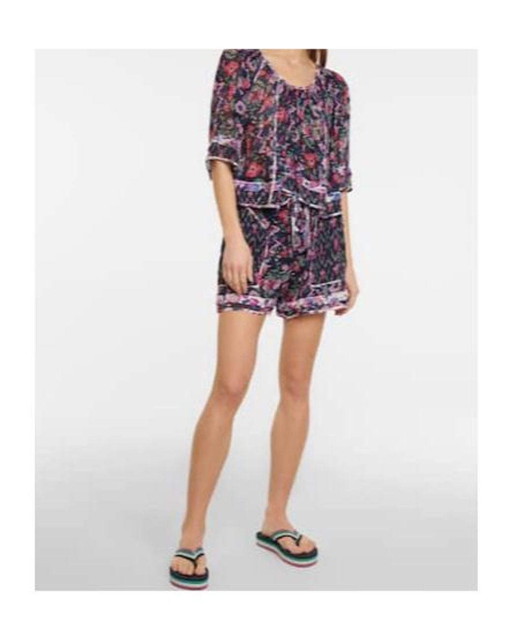 Isabel Marant Blue Roxini Floral Blouse