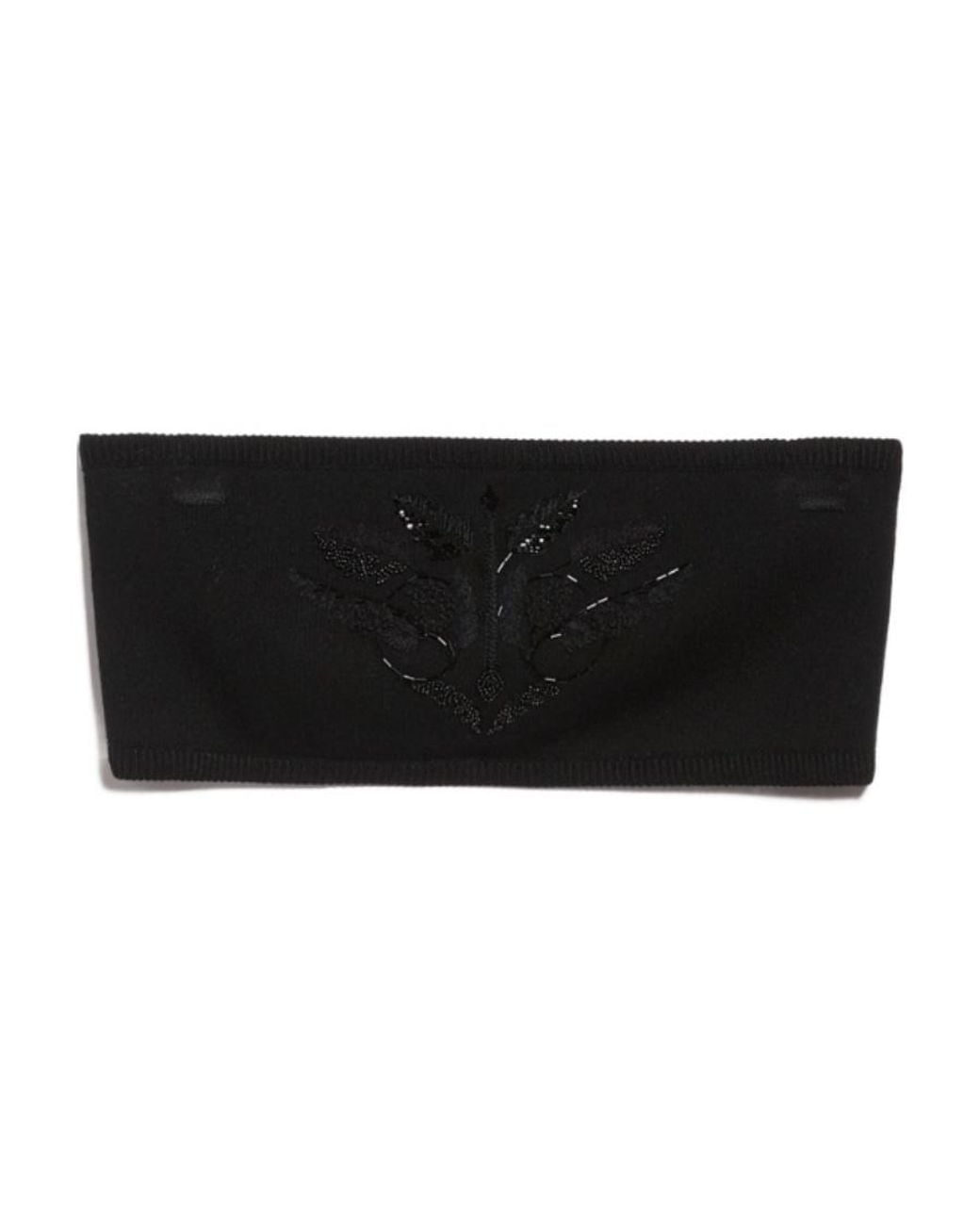 Max Mara Black Embroidered Lingerie Top