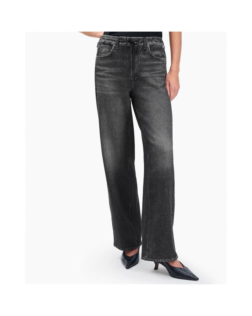 Rag & Bone Black Elastic Waist Jeans