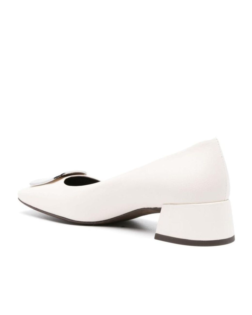 Tory Burch Natural Georgia 35Mm Leather Pumps