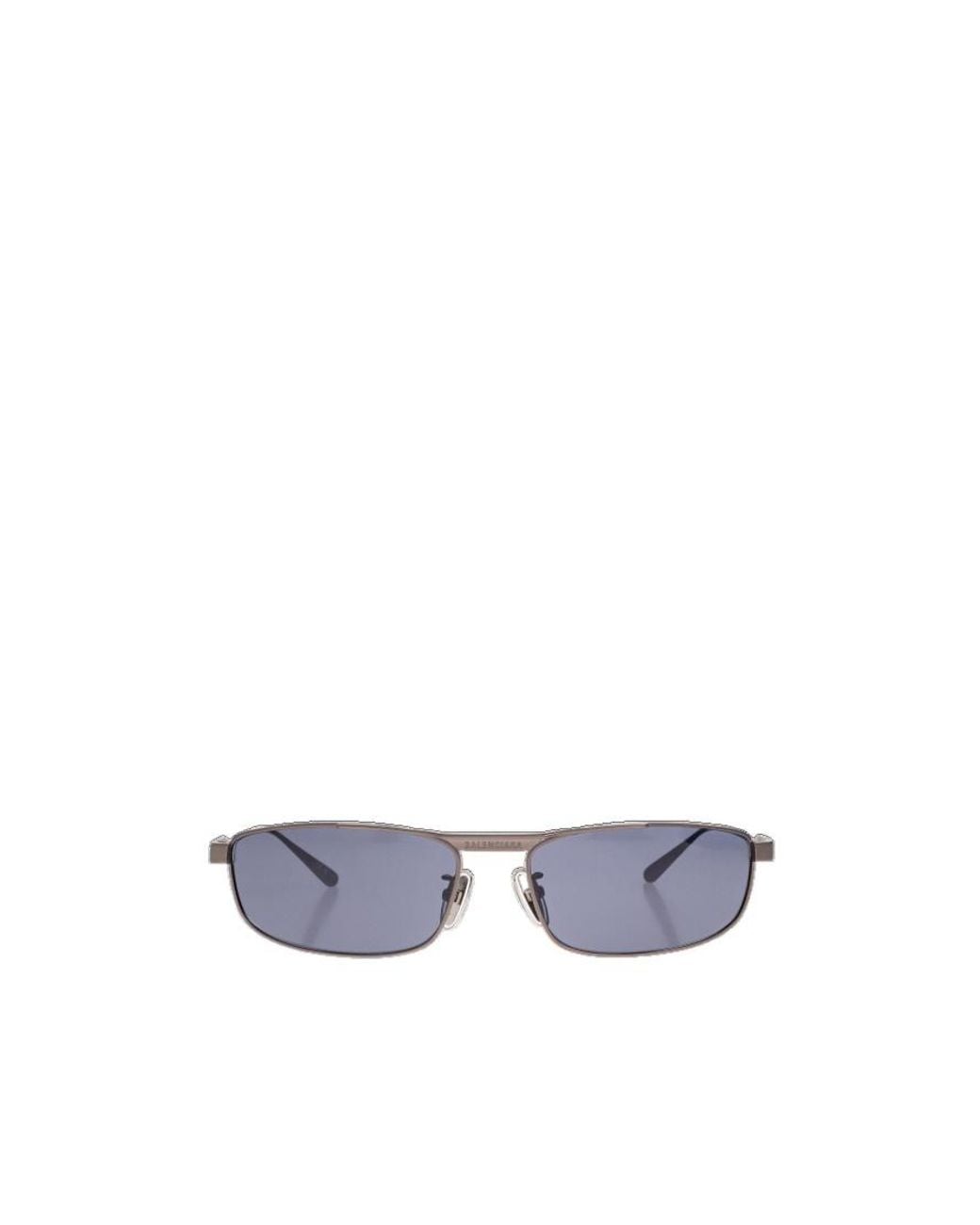 Balenciaga White Eyewear Rectangular Frame Sunglasses for men