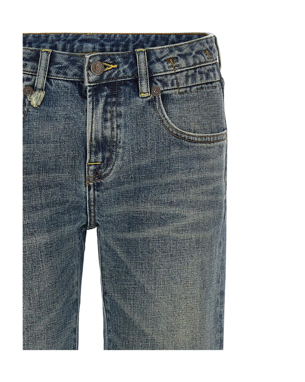 R13 Blue Jeans With Belt Loops