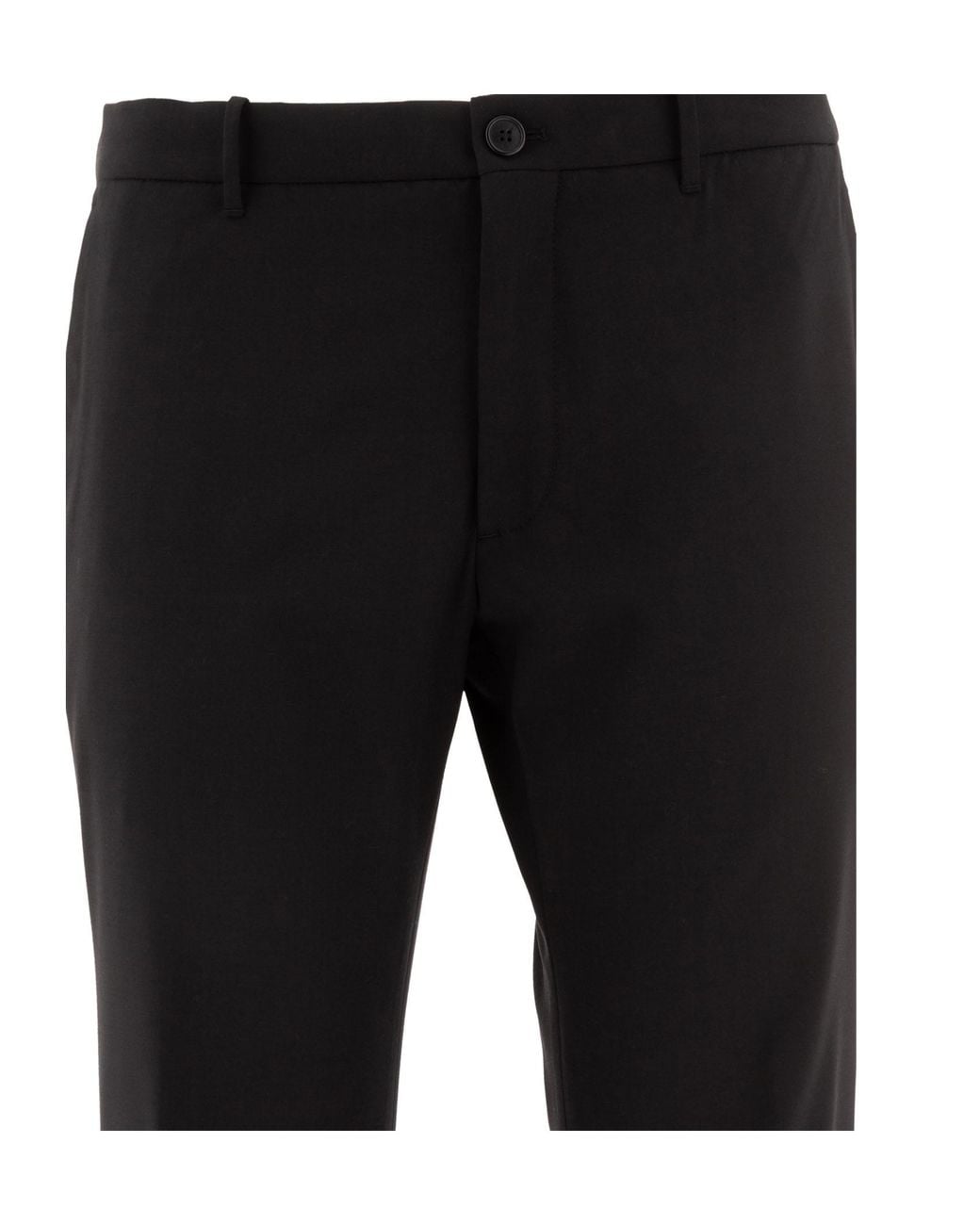 Incotex Black Elastic Waist Pants for men