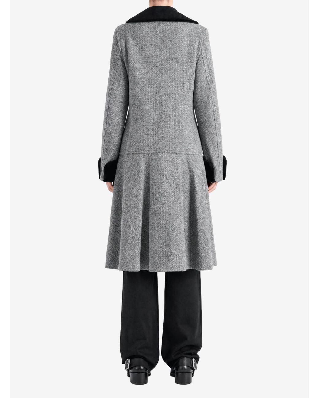 Comme des Garçons Gray Double-Breasted Coat
