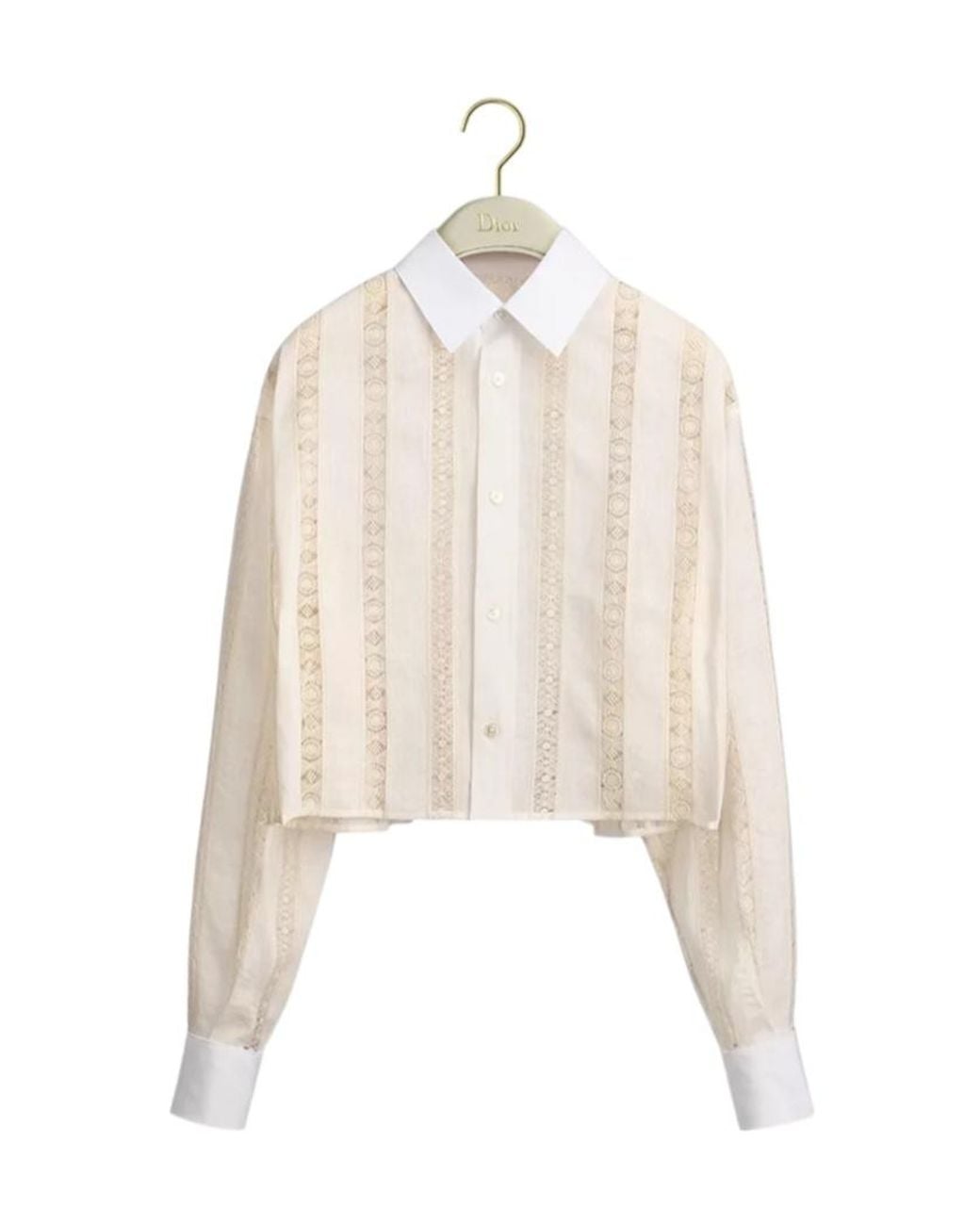 Dior Natural Iviera Embroidered Blouse