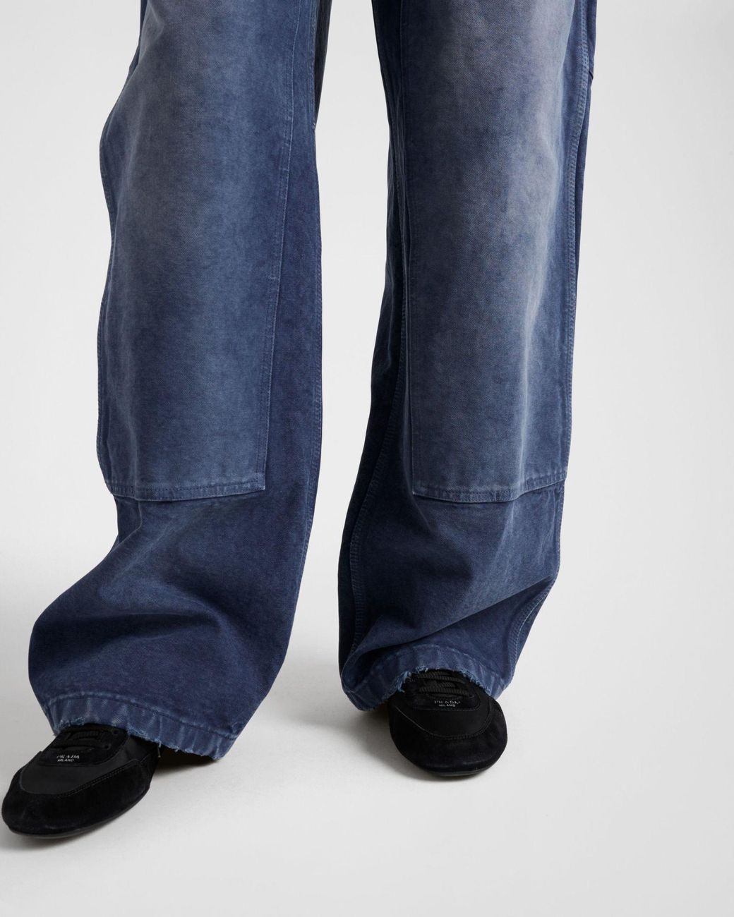 Prada Blue Canvas Cargo Pants
