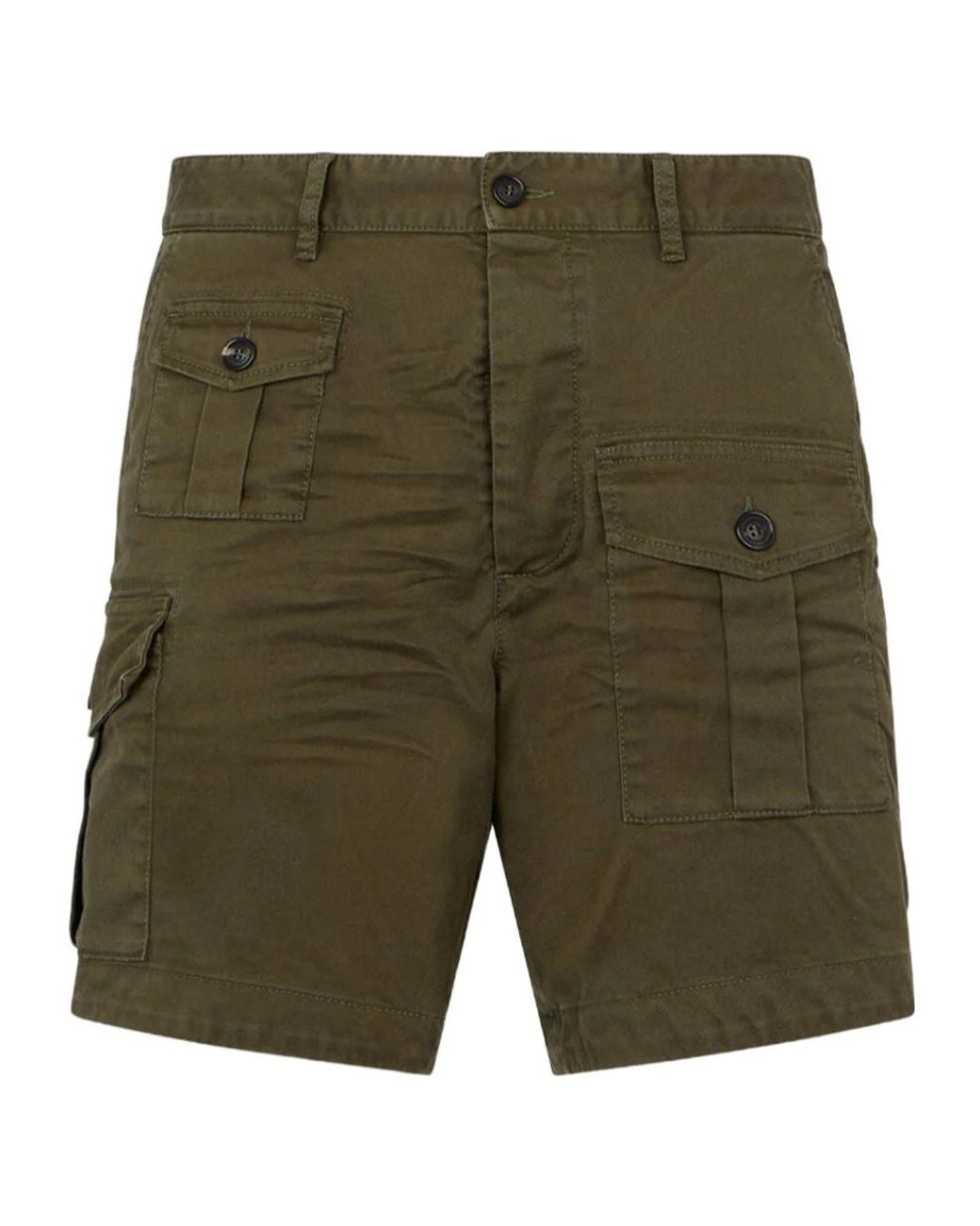 DSquared² Green Sexy Cargo Straight Shorts for men