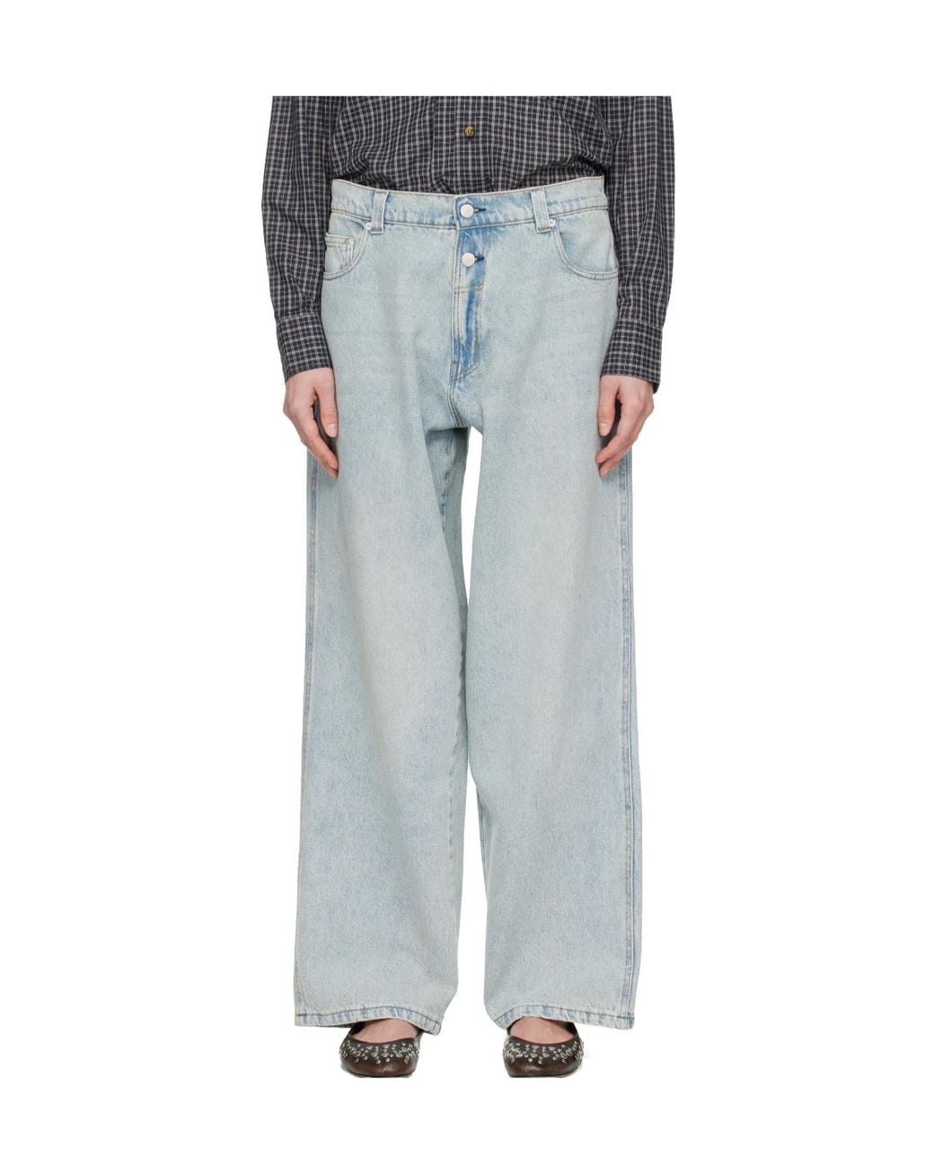 GIMAGUAS Blue Baggy High-Rise Jeans
