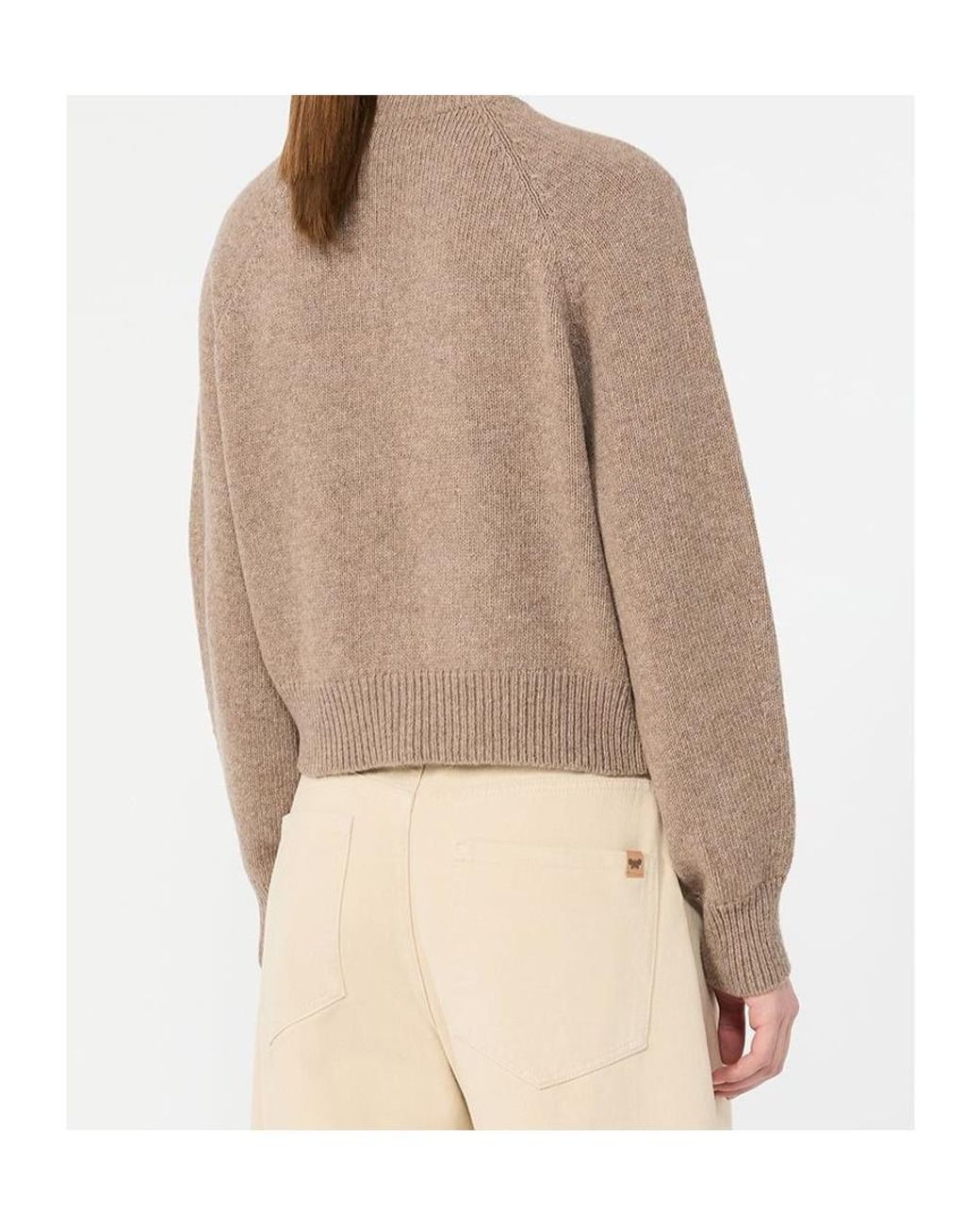 Weekend by Maxmara Natural Button-Up Wool Cardigan