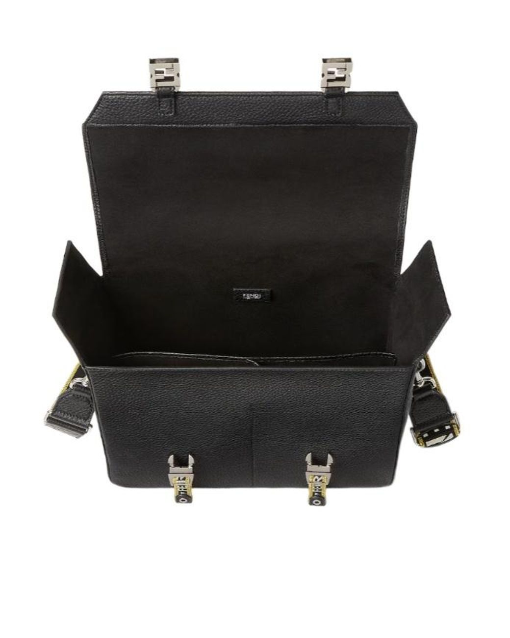 Fendi Black Flow Medium Crossbody Bag for men