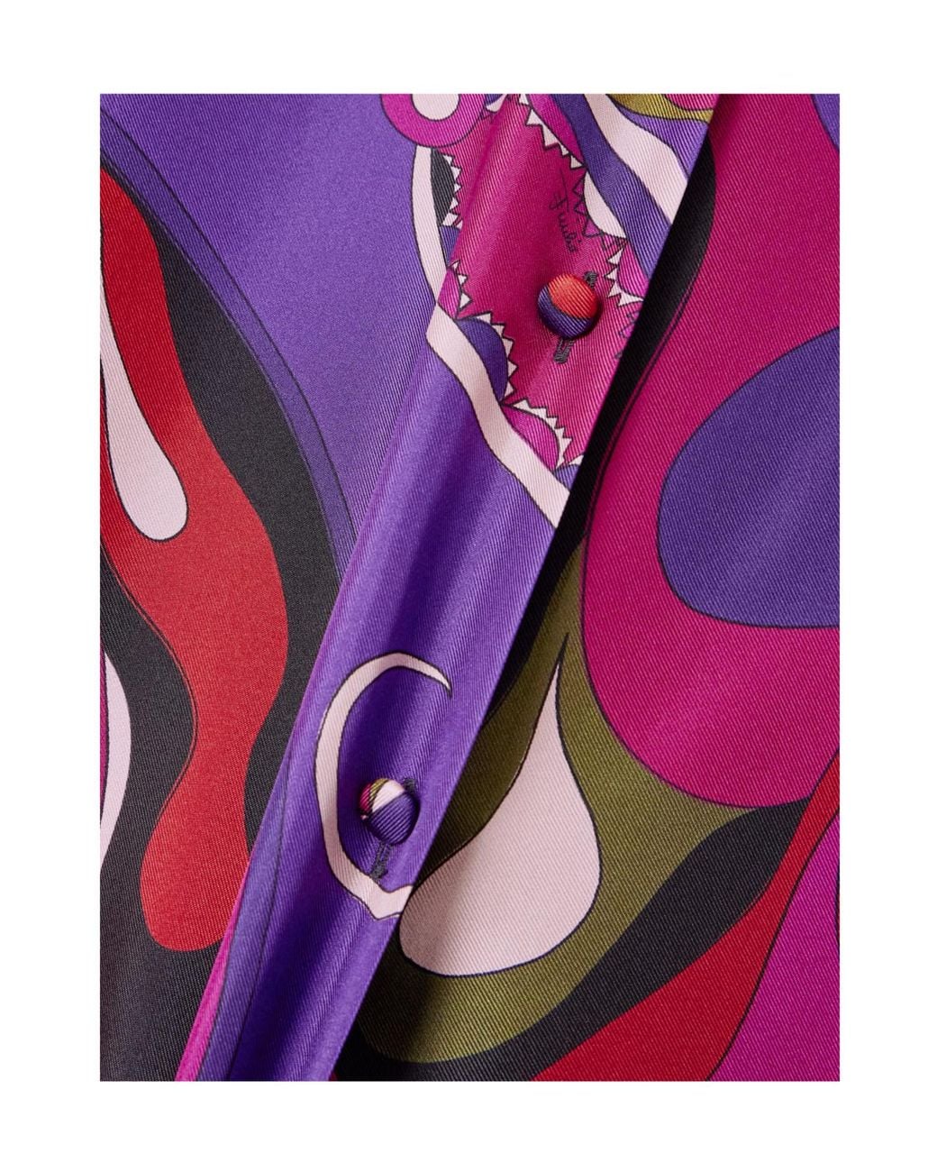 Emilio Pucci Red Printed Silk Shirt