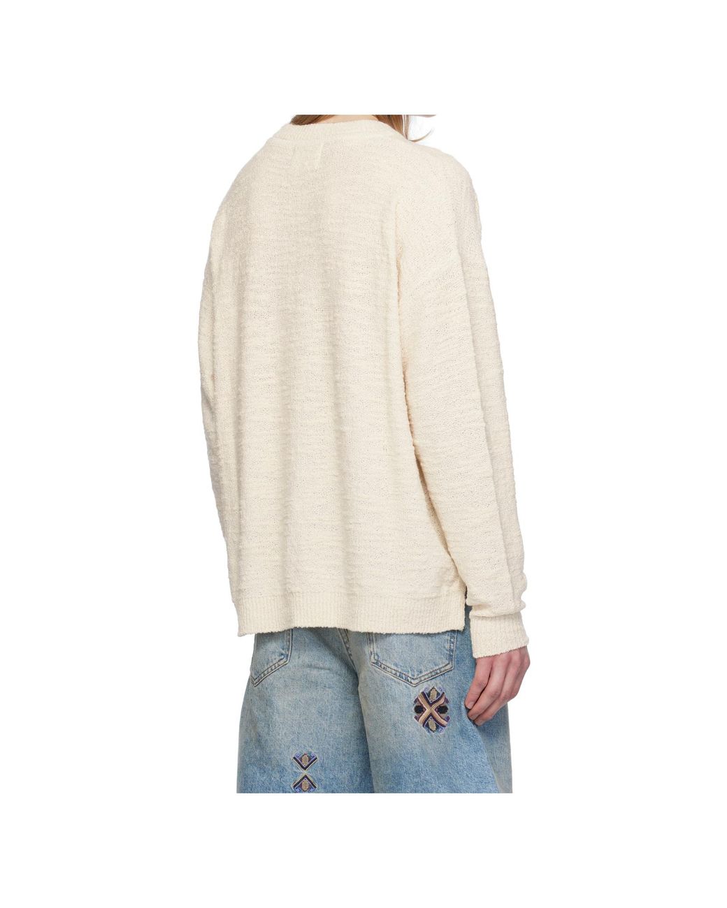 Isabel Marant White Arnold V-Neck Jumper for men