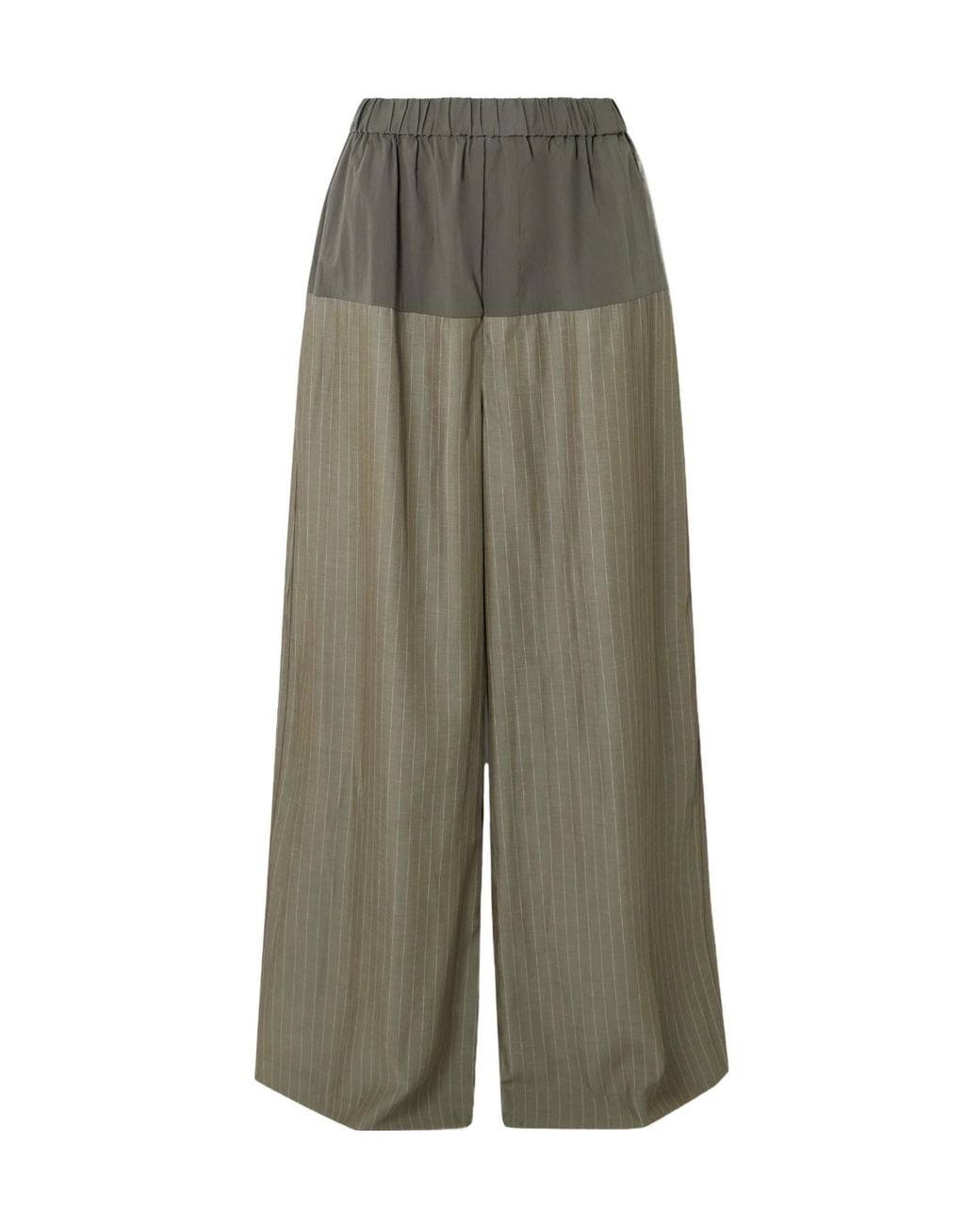 St. Agni Green Pinstriped Trousers
