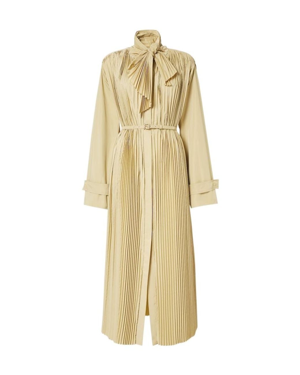 Fendi Metallic Pleated Trench Coat