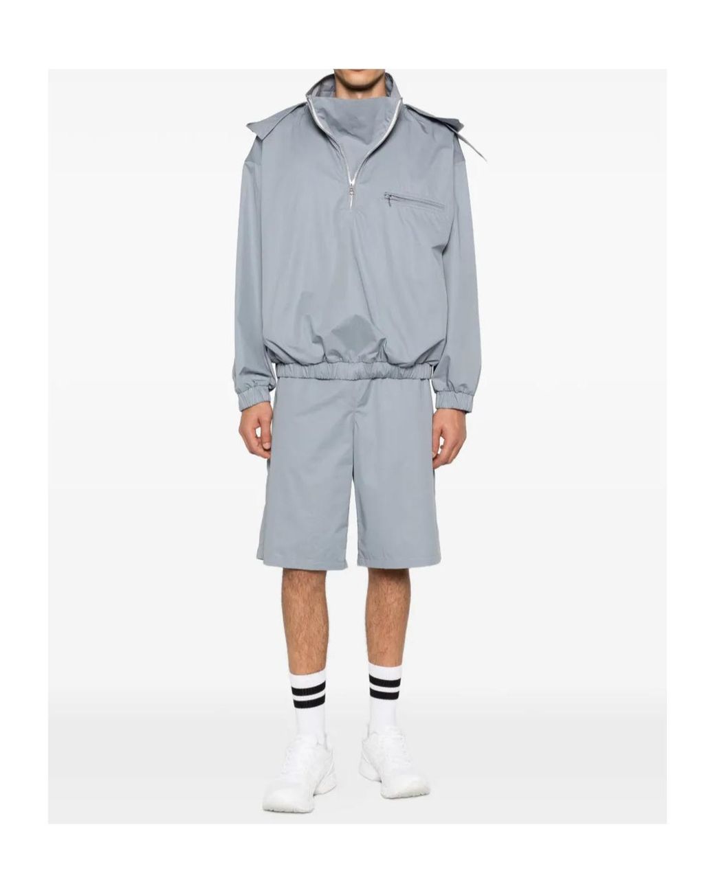 Rier Gray Elastic Waist Shorts for men