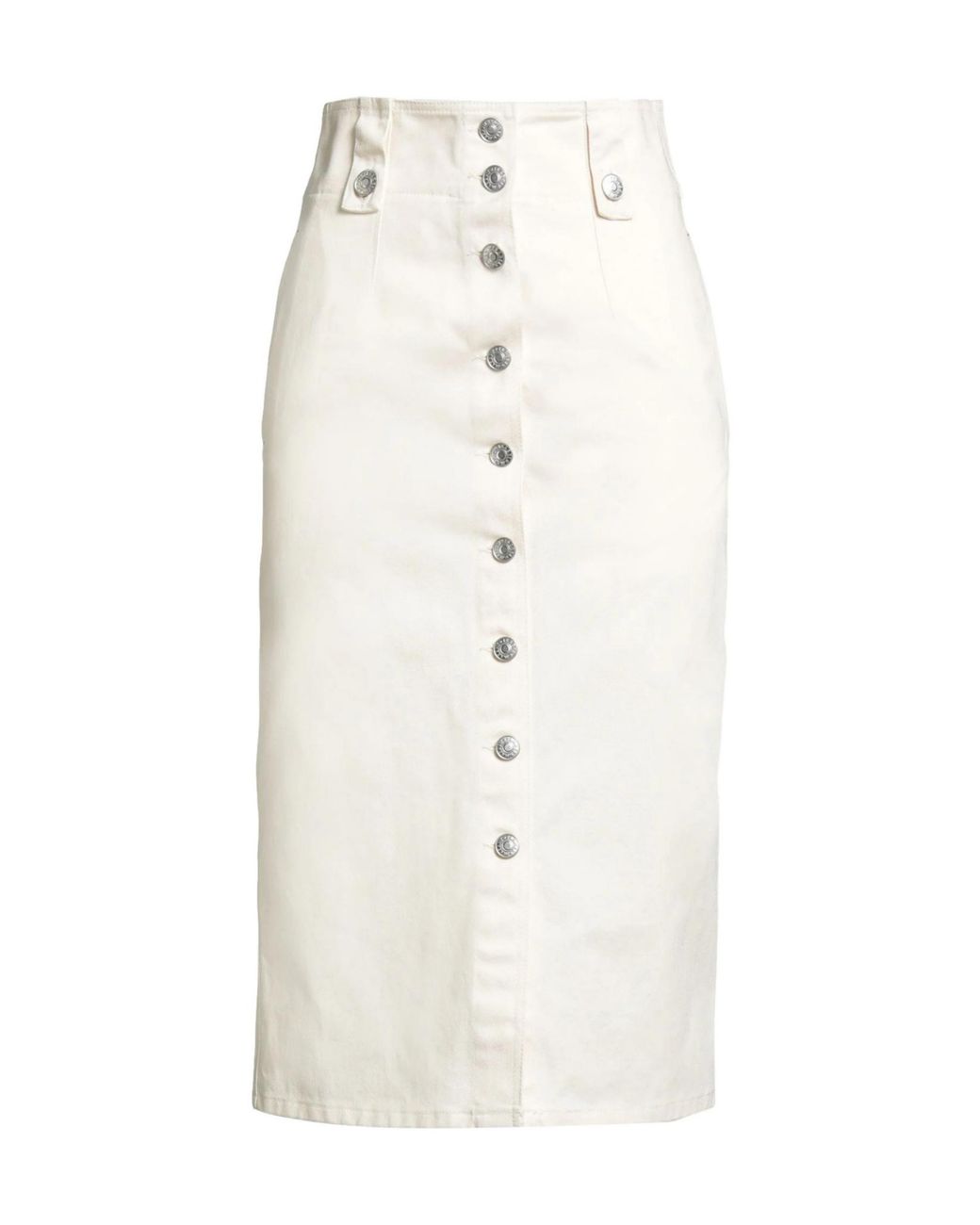 Isabel Marant White Button Fastenings Pencil Skirt