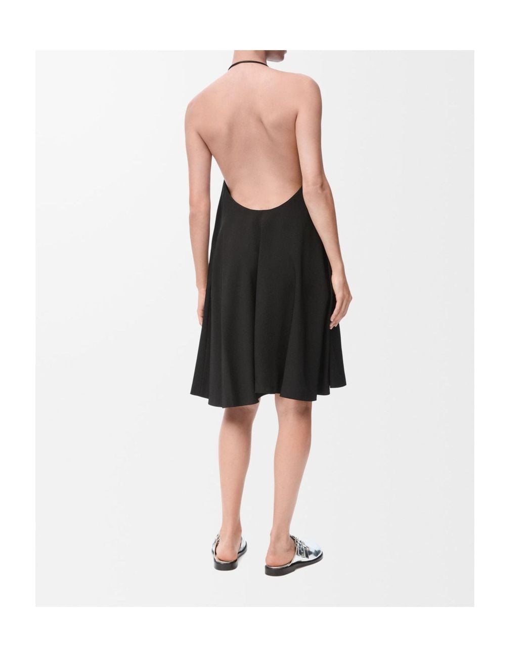 Loewe Black Flamenco Halterneck Mini Dress