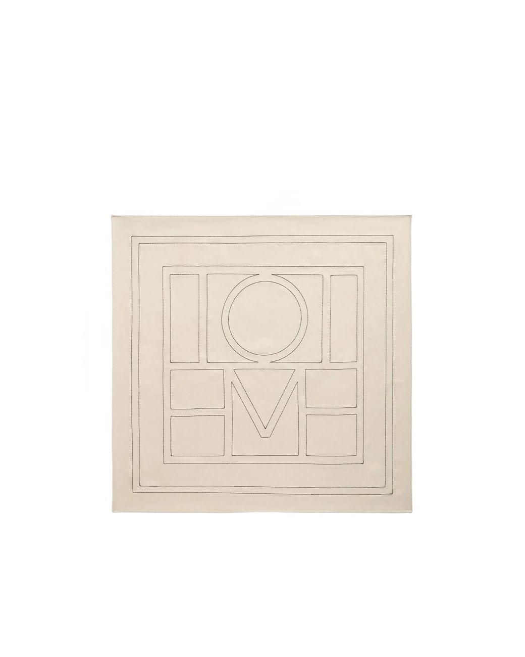 Totême Natural Totême Monogram Embroidered Scarf