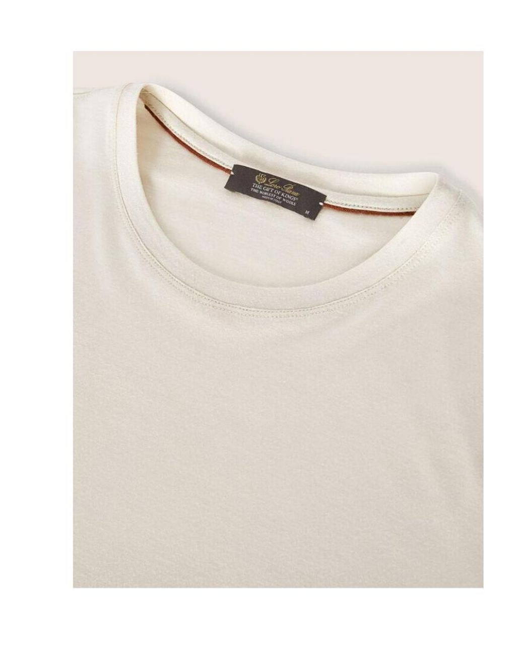 Loro Piana White First-Shear Wool Knit T-Shirt for men