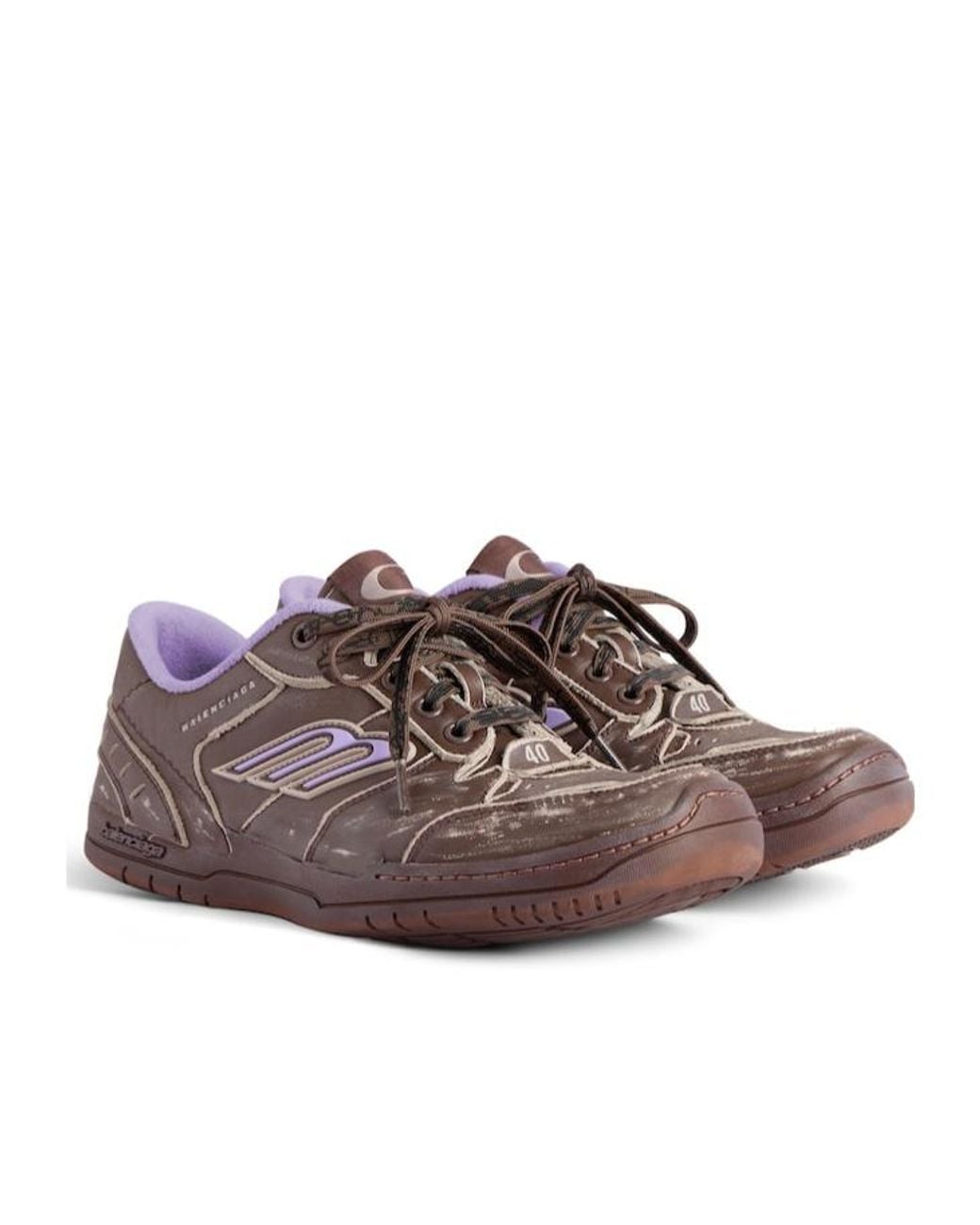 Balenciaga Brown Hamptons Medium Worn-Out Sneakers