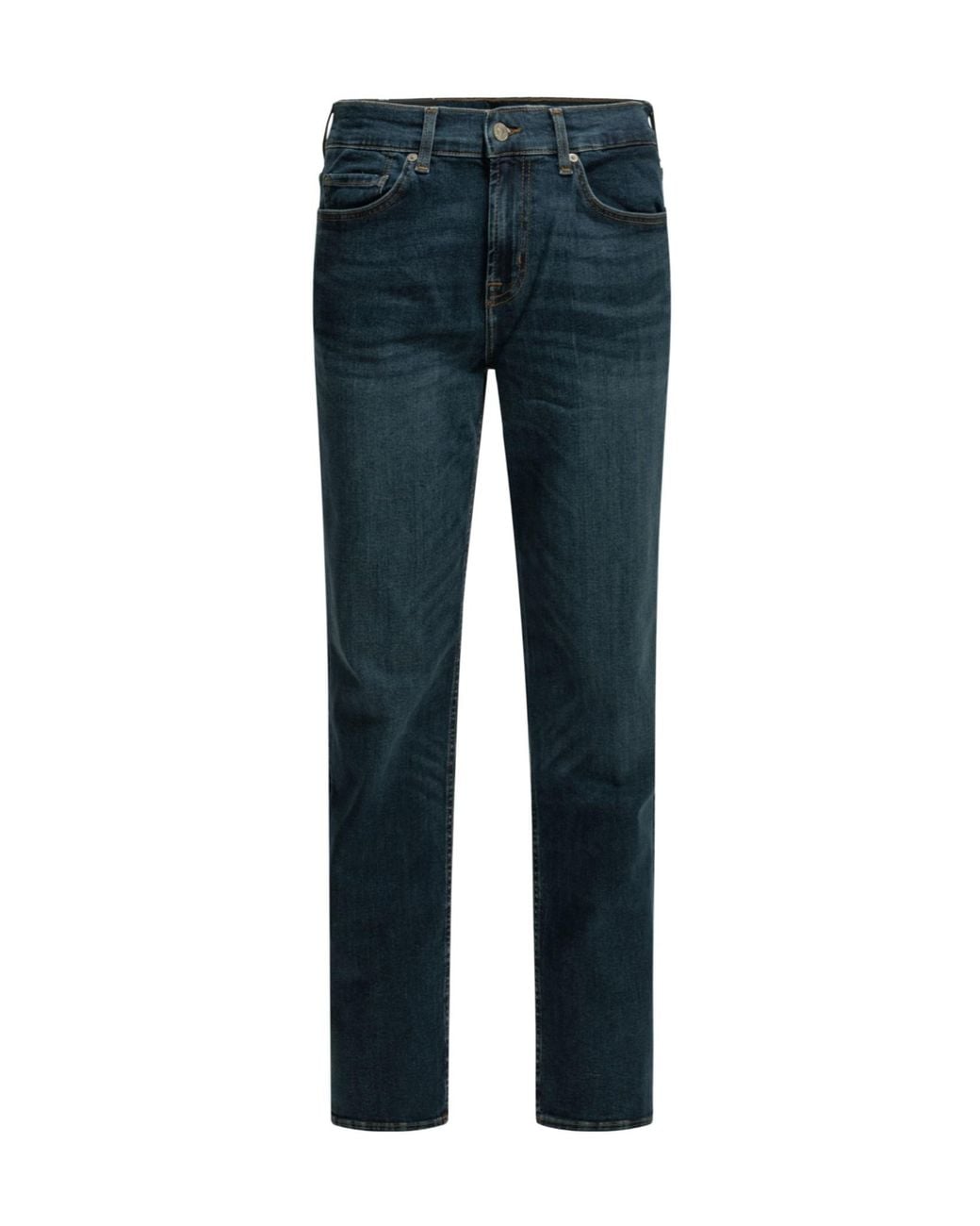 7 For All Mankind Blue Straight Fit Jeans for men