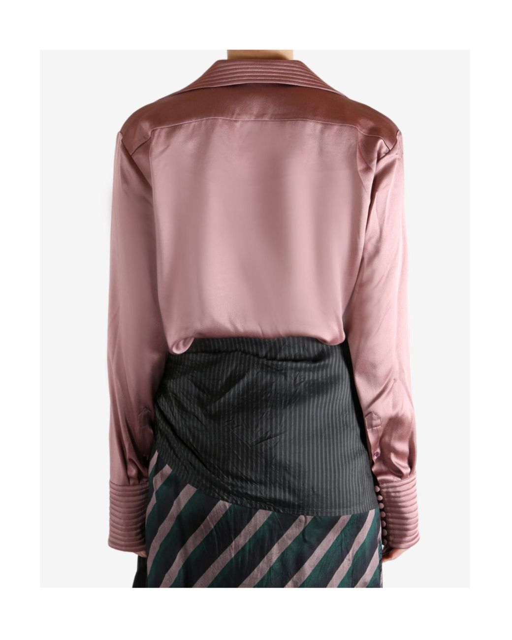 Dries Van Noten Pink Celinta Satin Shirt