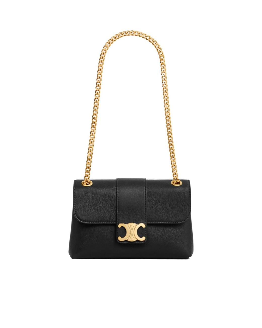 Céline Black Supple Calfskin Teen Victoire Bag