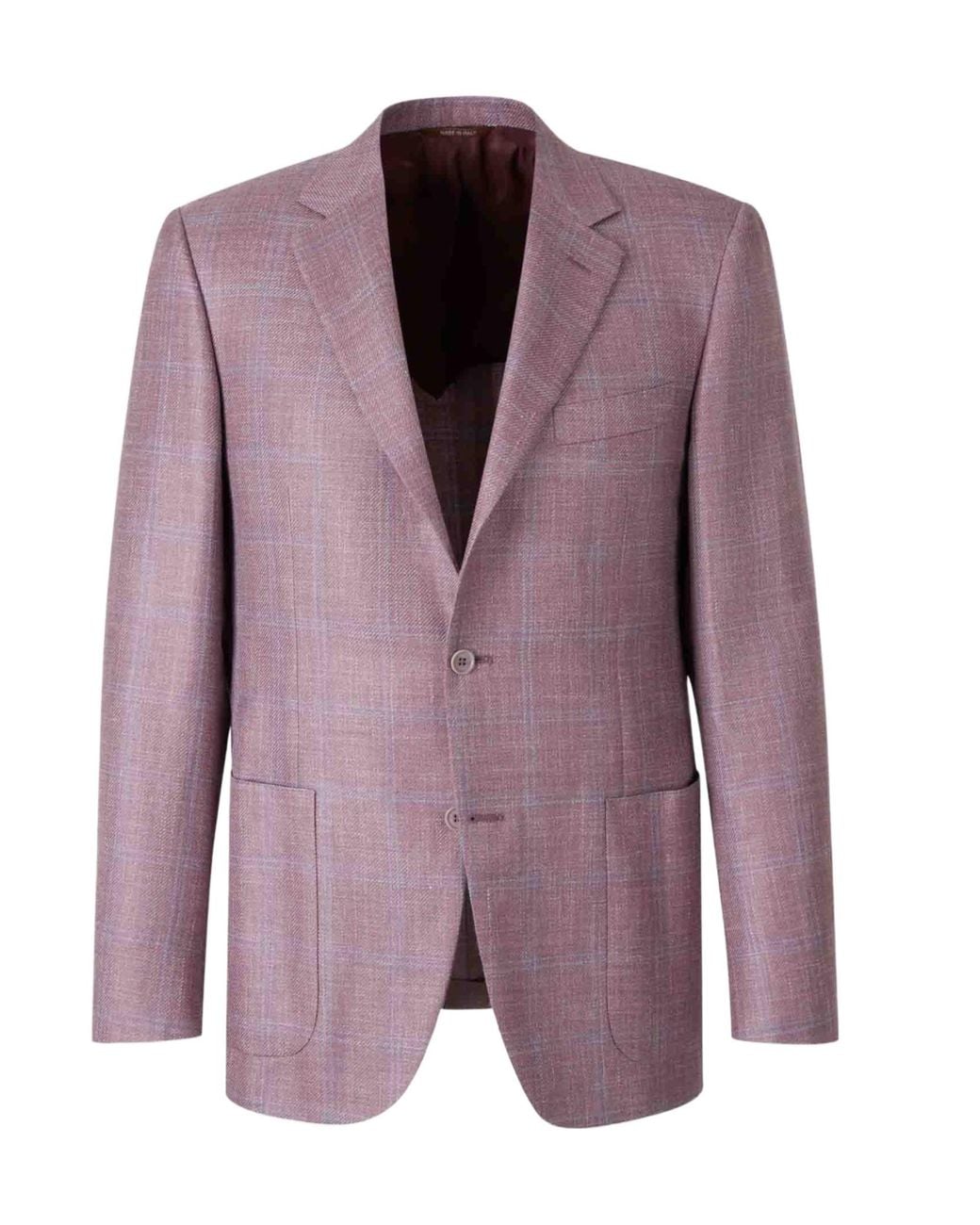 Canali Purple American Straight Plaid Blazer for men