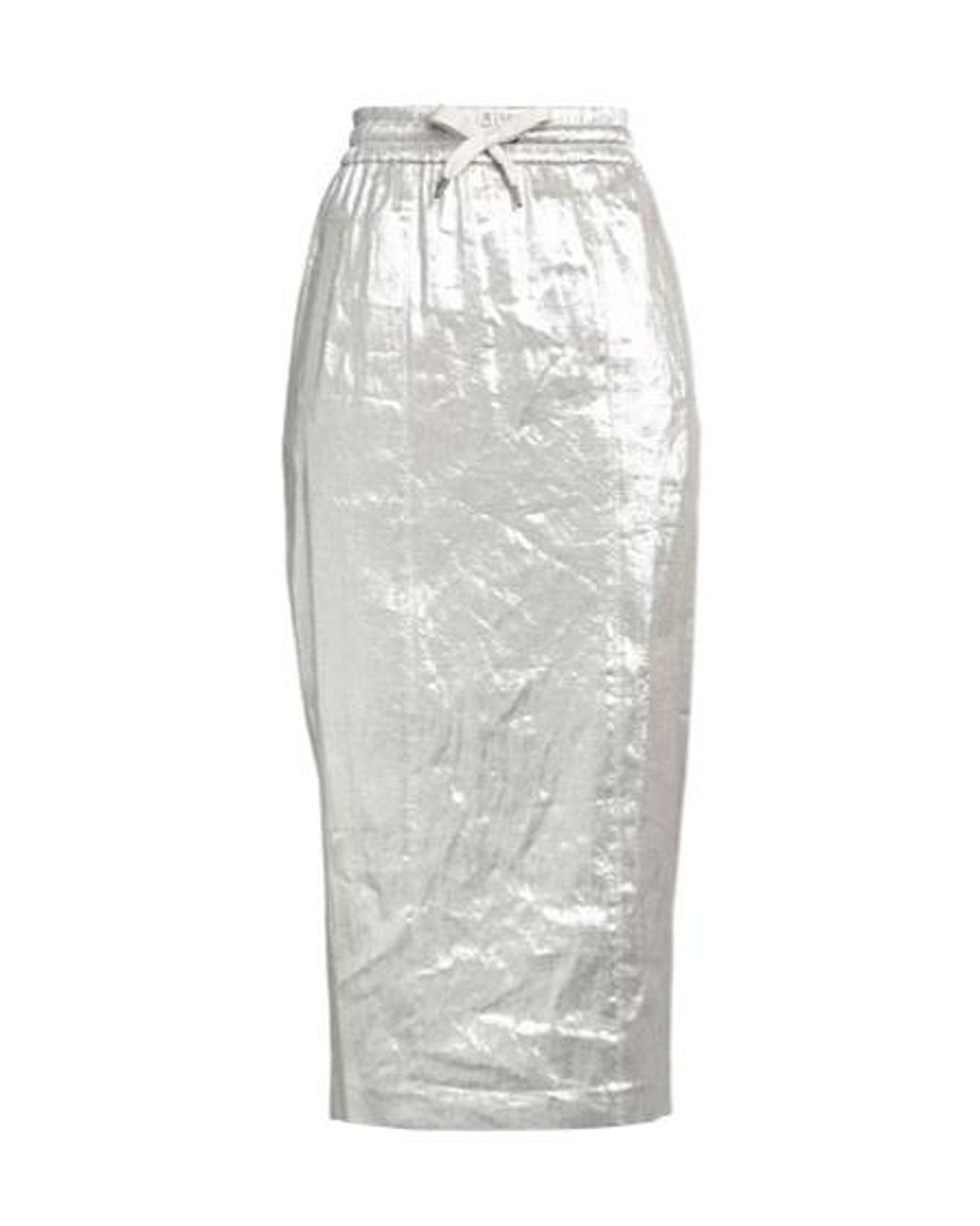 Brunello Cucinelli Gray Midi Skirts