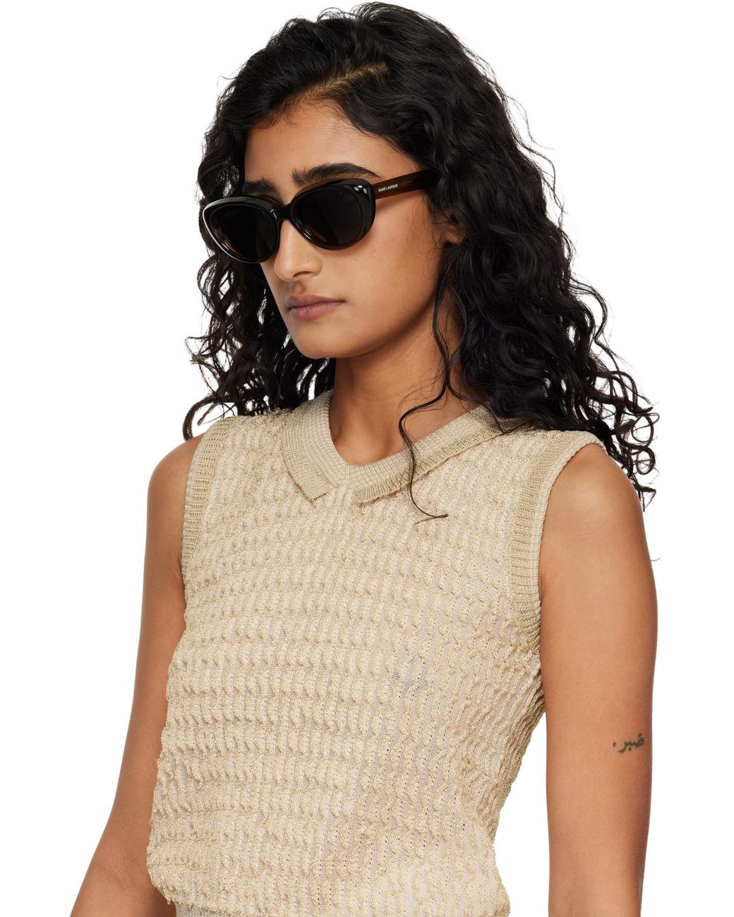 Saint Laurent Multicolor Eyewear Cat-Eye Frame Sunglasses