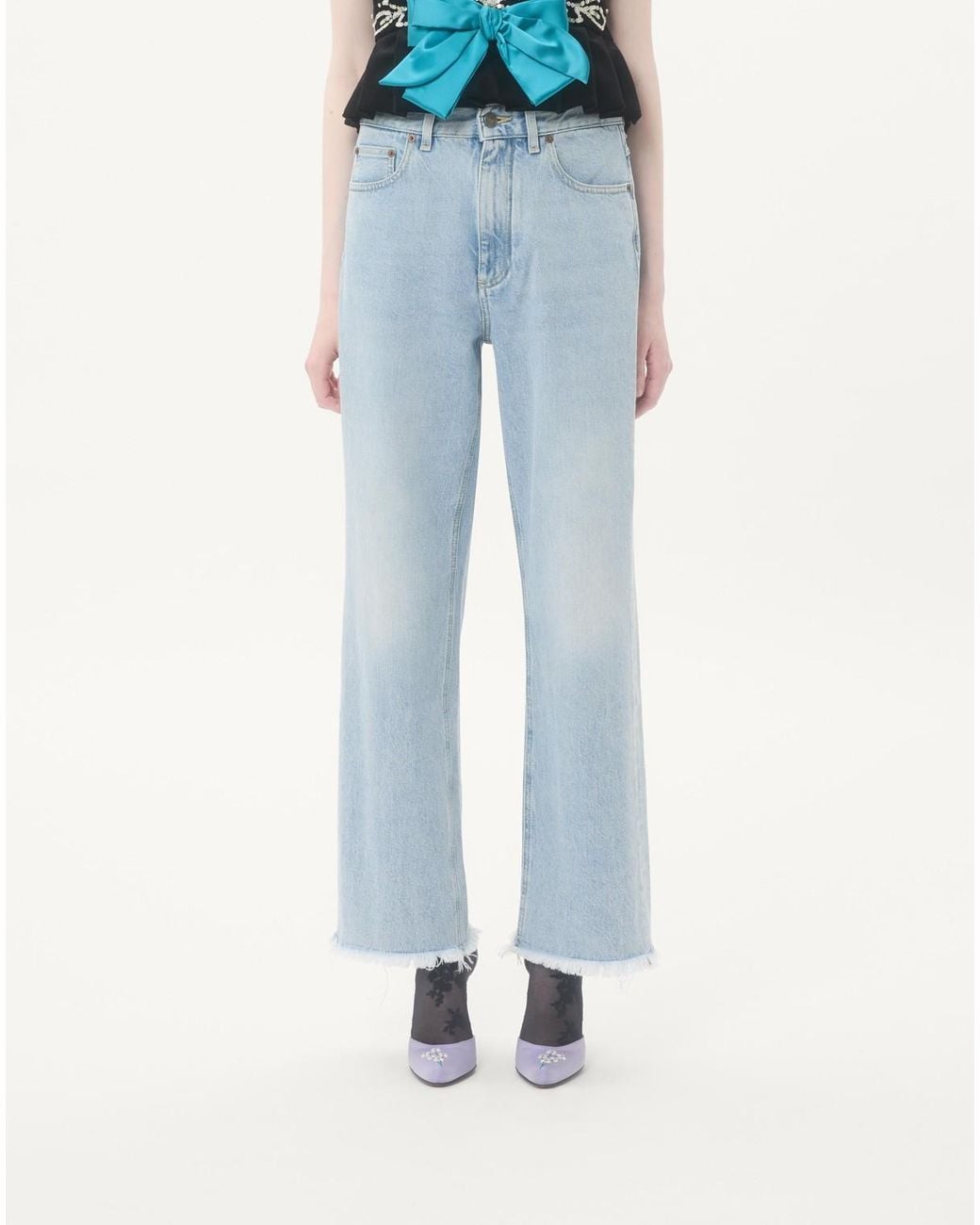 Valentino Blue Denim Trousers