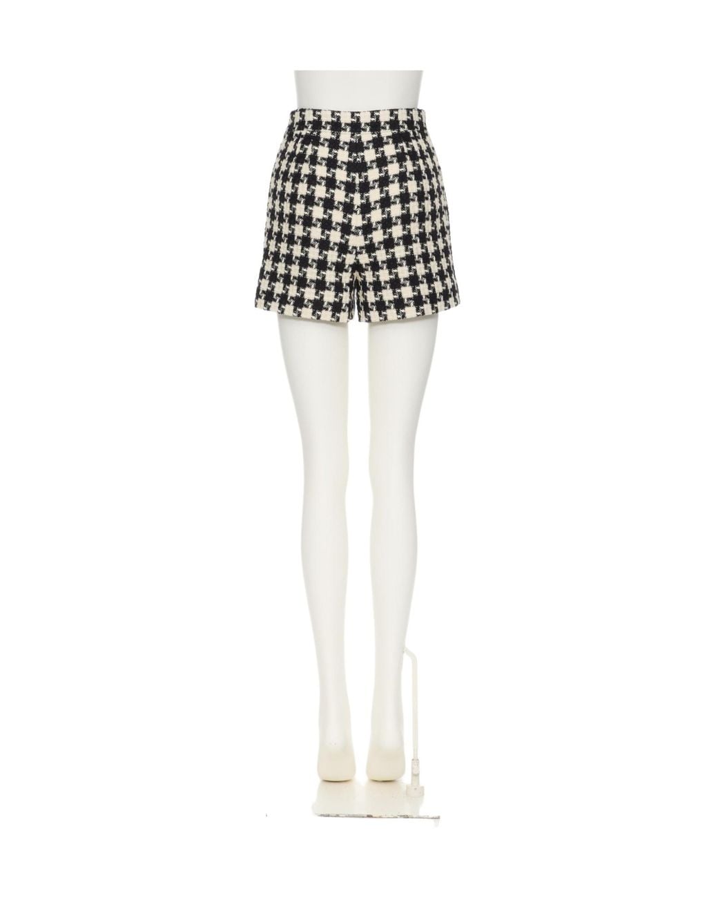 Valentino White Damier Light High Waist Shorts