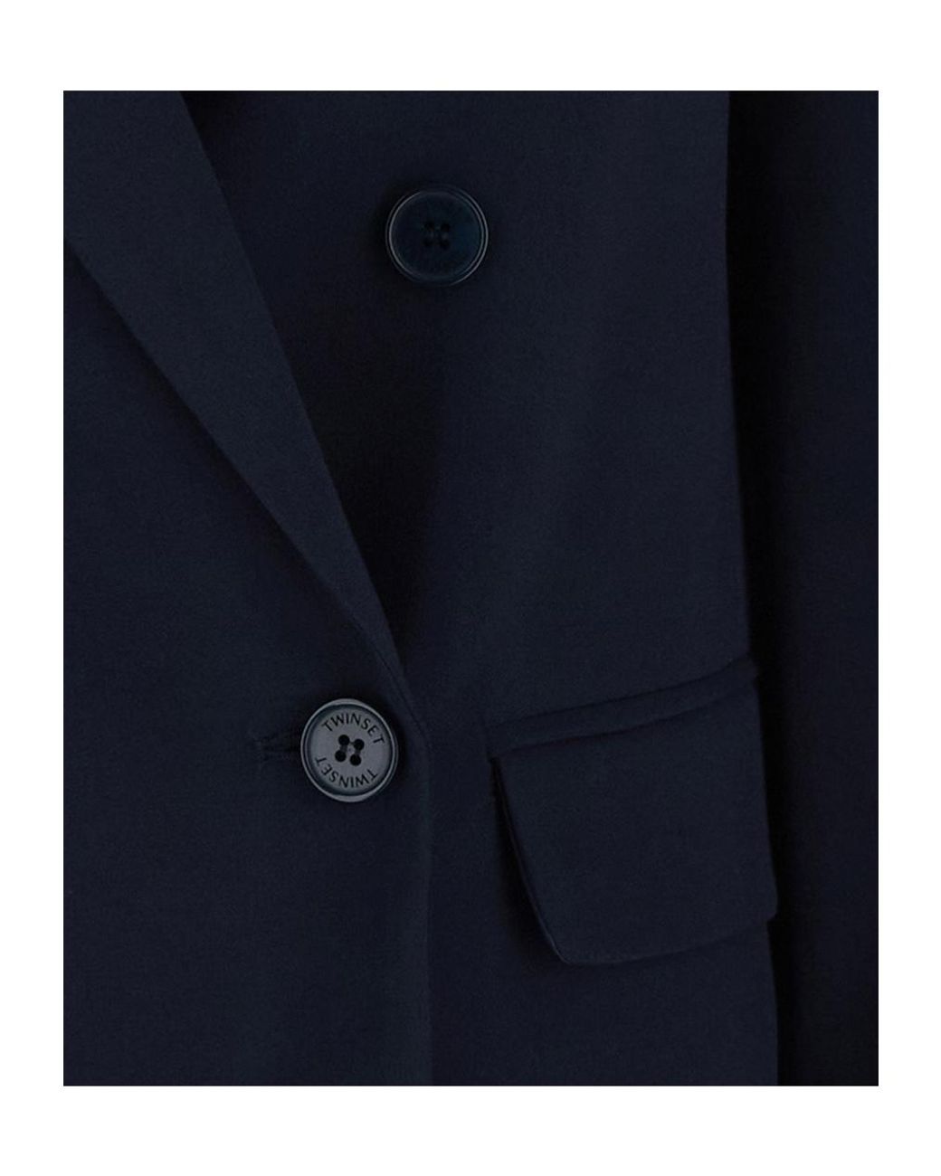 Twinset Blue Double-Breasted Blazer