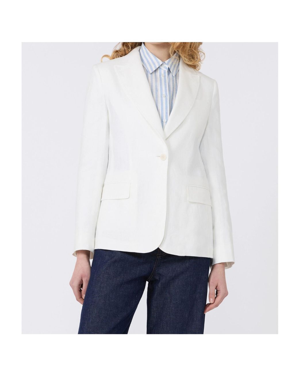 Weekend by Maxmara White Wkdnalut Single-Breasted Blazer