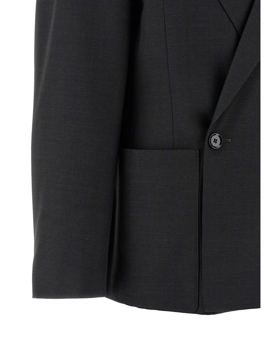 Lemaire Black Double-Breasted Tailored Jacket