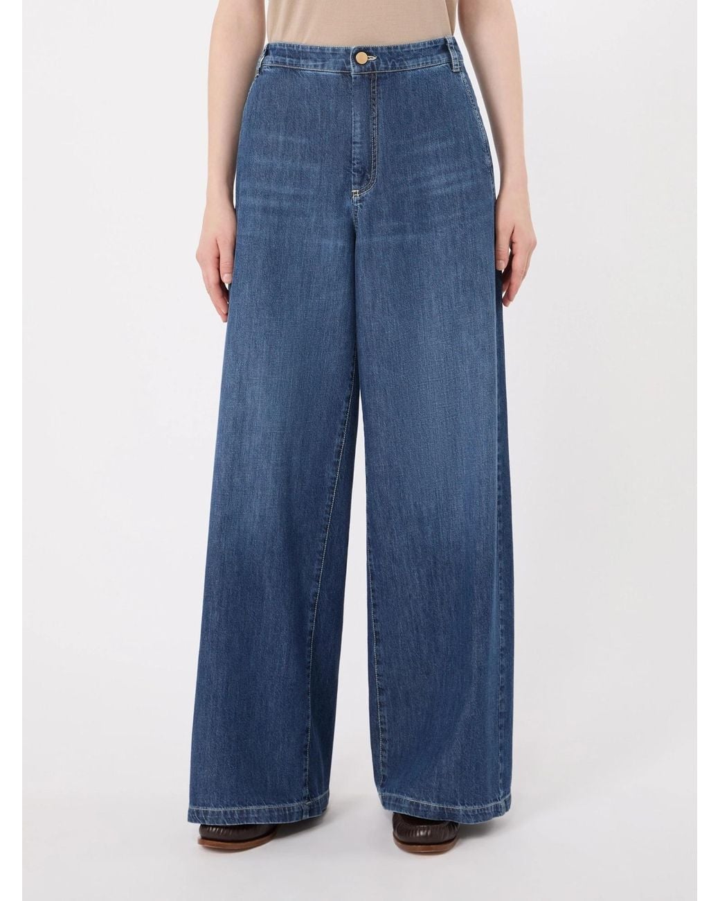 Max Mara Blue S Gelato Wide-Leg Jeans