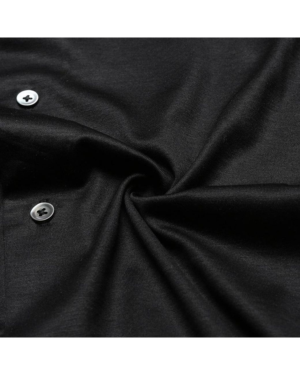 Emporio Armani Black Curved Hem Buttoned Shirt for men