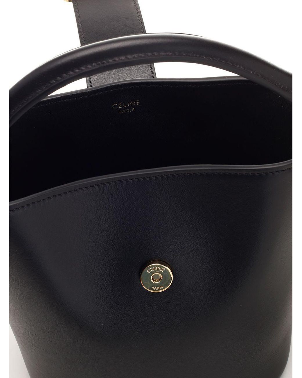 ショルダーバッグ・ポシェット CELINE Louise Small leather bucket bag black Celine Mini Bucket Louise in Black | Lyst