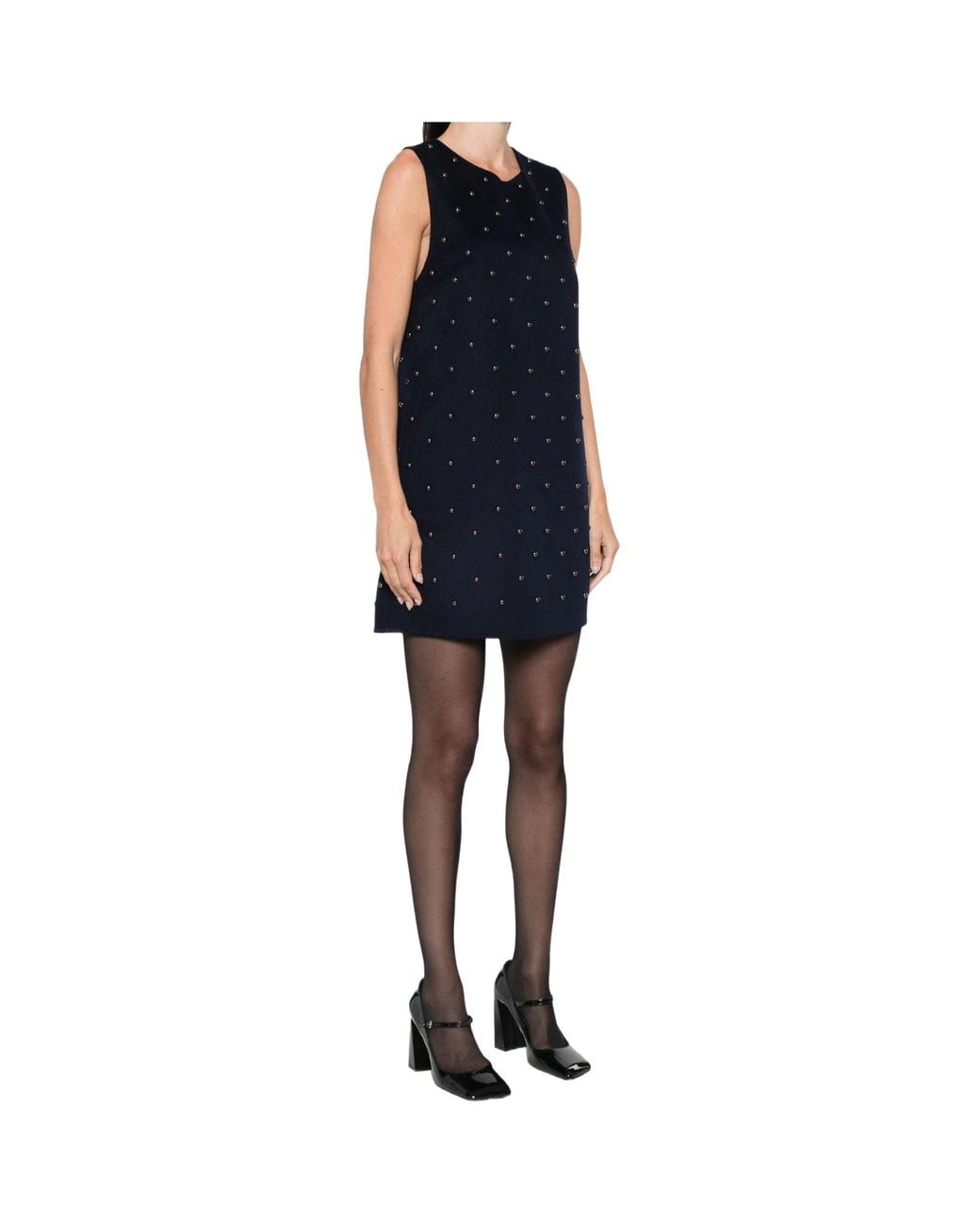 P.A.R.O.S.H. Black Stud-Embellished Dress