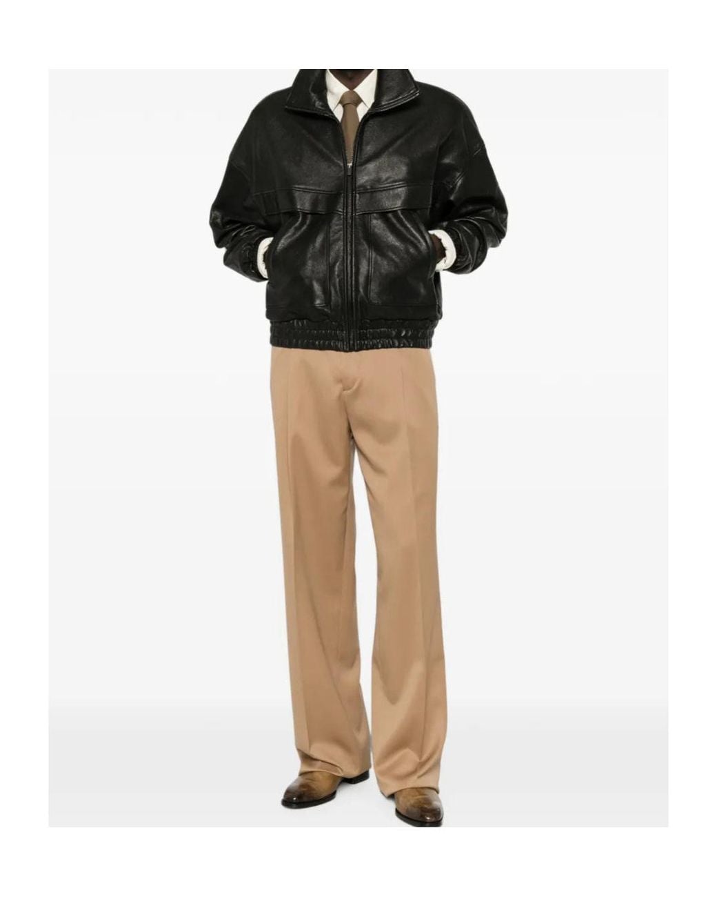 Saint Laurent Black Zip-Up Bomber Jacket for men