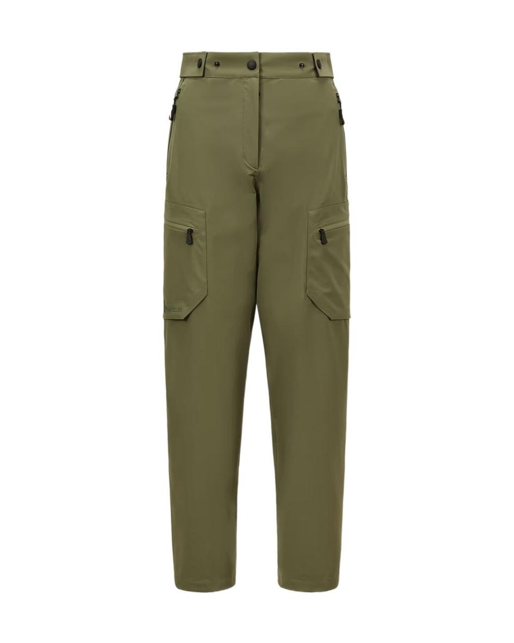 Moncler Green Grenoble Zip Detailed Tapered Pants