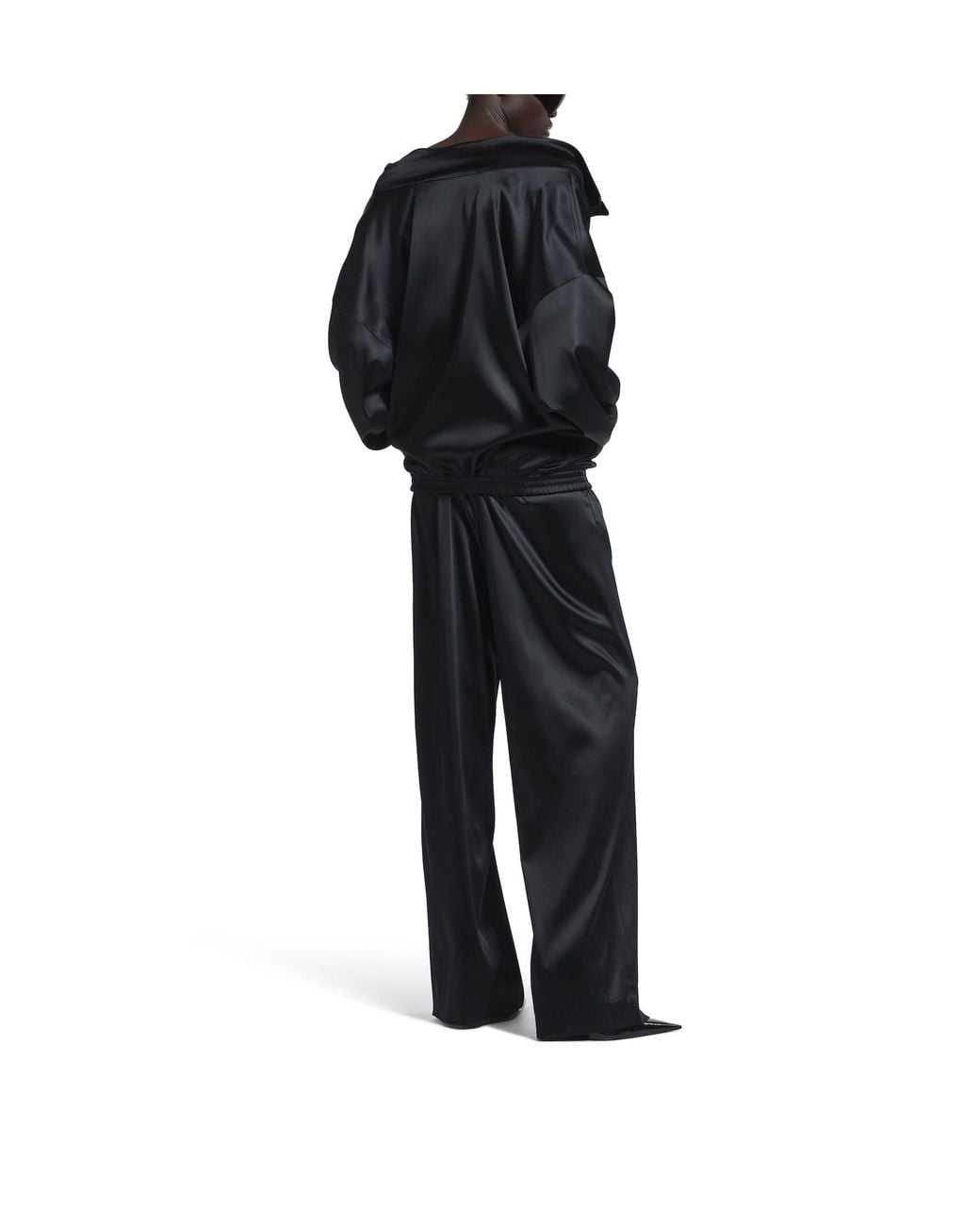 Balenciaga Blue Zip-Up Stand Up Collared Jacket