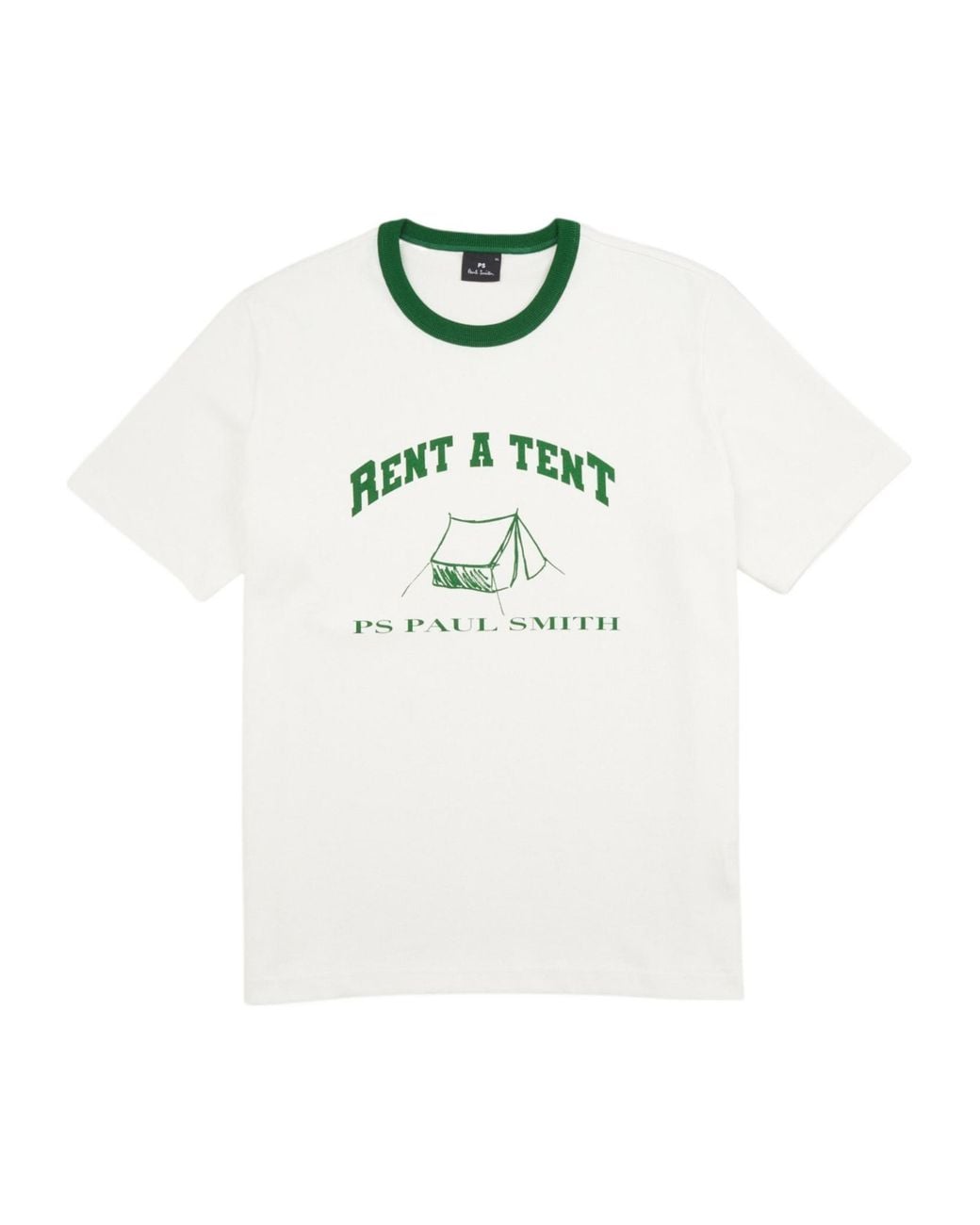Paul Smith White Graphic-Print Ringer T-Shirt for men