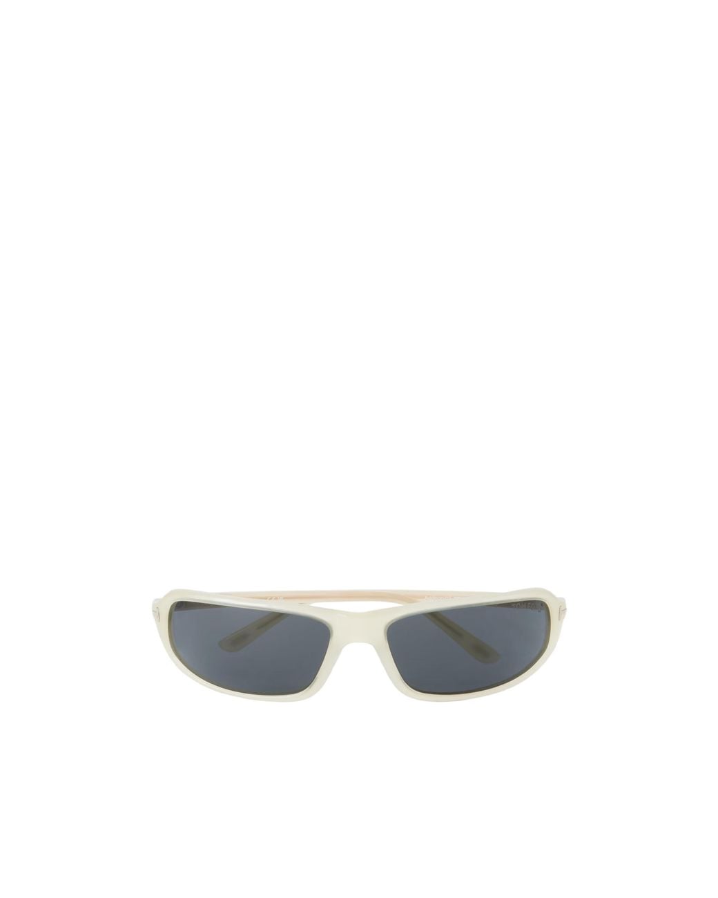 Tom Ford White Minimal Retro Narrowframe Sunglasses