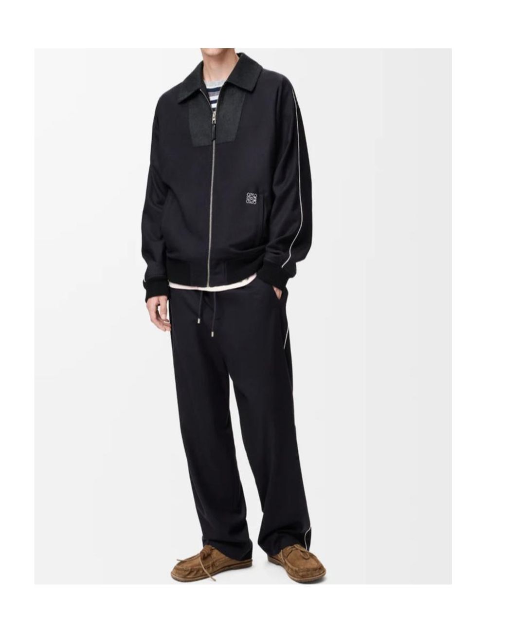Loewe Blue Wool-Blend Track Jacket for men
