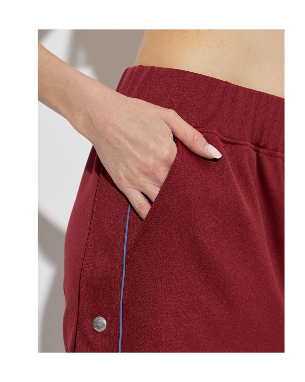 Off-White c/o Virgil Abloh Red Logo Printed Straight Leg Pants