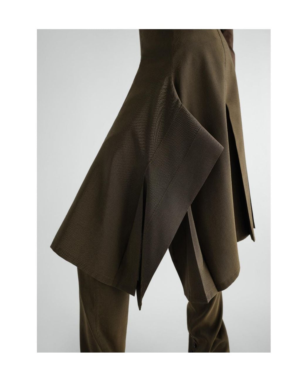 Lemaire Brown Pleated Skirt