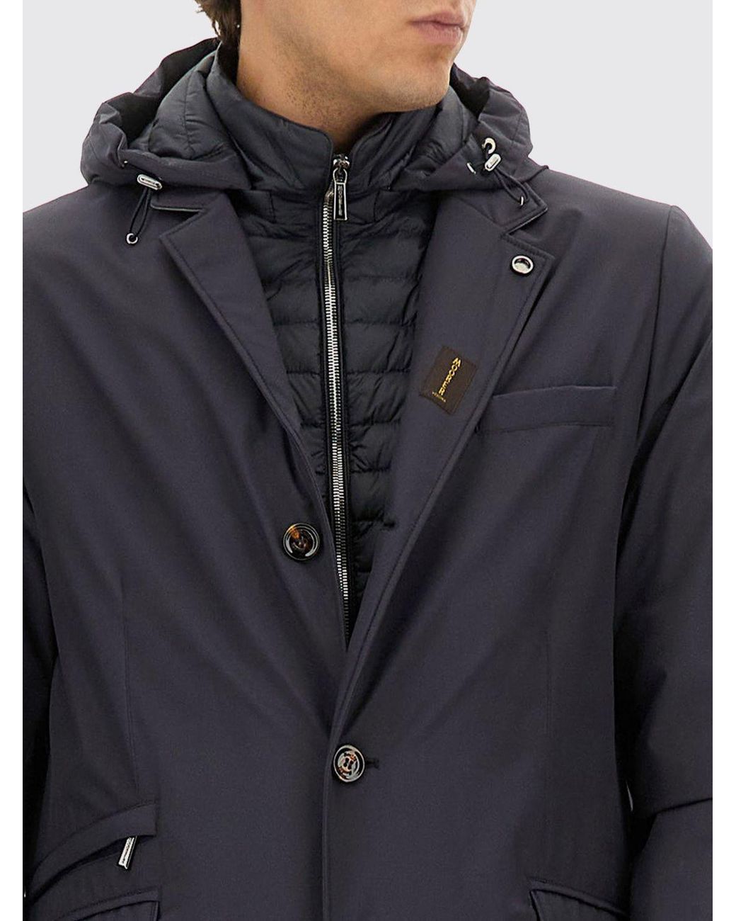 Moorer Blue Redon-Pum Coat for men