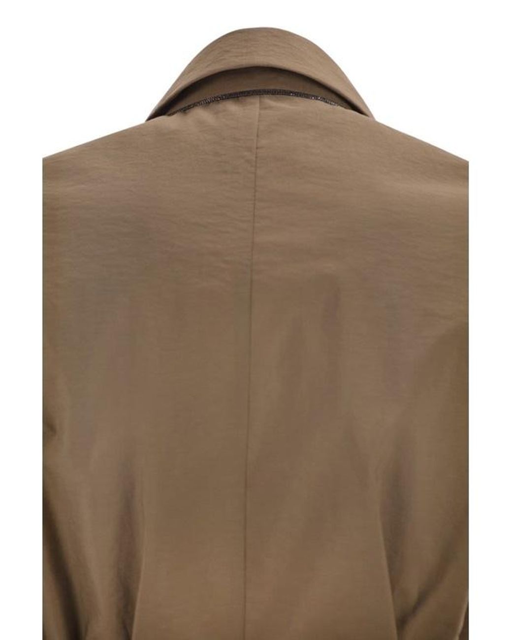 Brunello Cucinelli Natural Sleeveless Belted Waistcoat